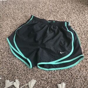 Nike Black Shorts with Teal Accents